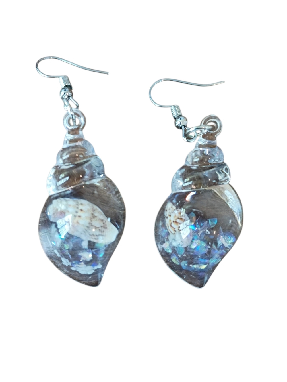 Clear Acrylic Shell Earrings Women Translucent Ocean Beach Themed FashionJewelry